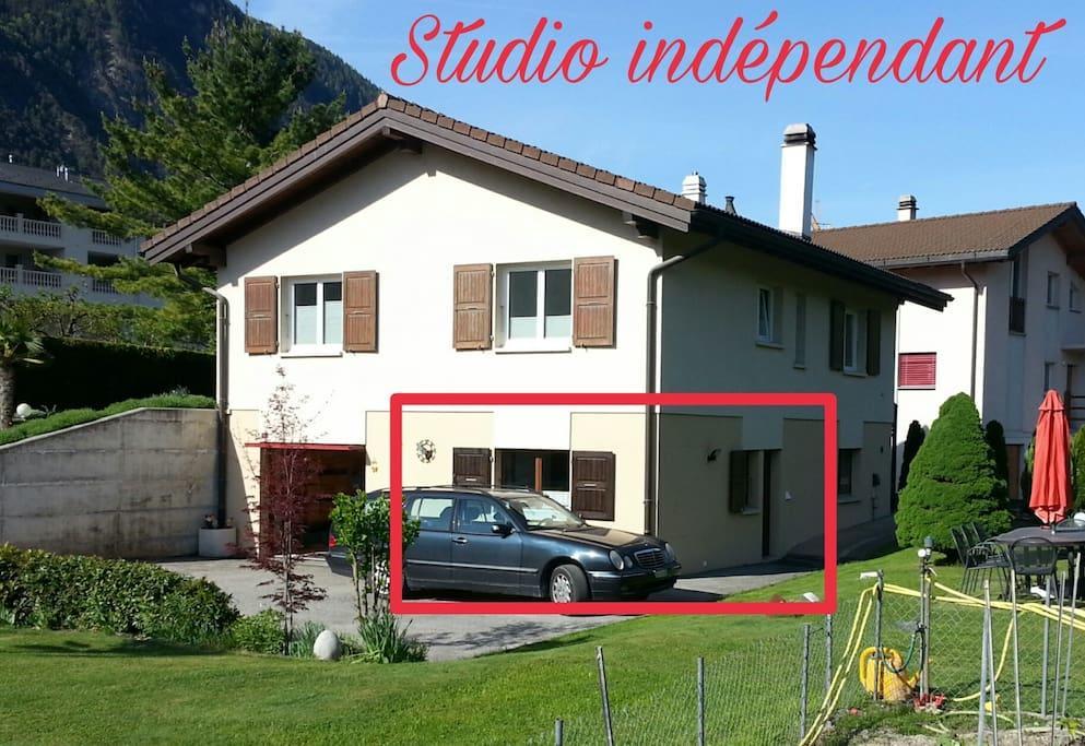 Studio Independant A Grône Dış mekan fotoğraf